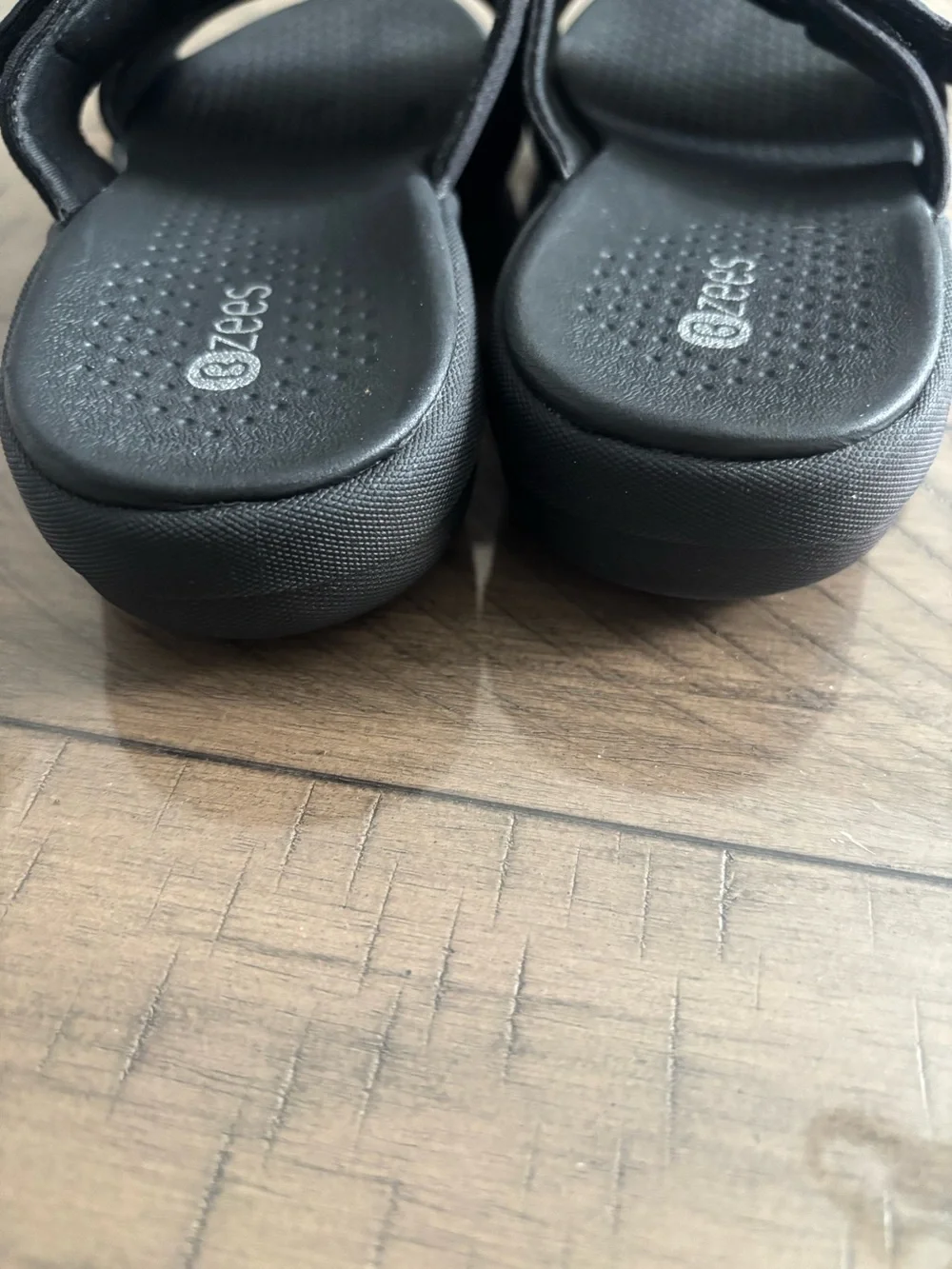 Bzees Adjustable Slide Sandal in Black - Women